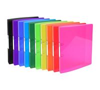 Classeur 2 anneaux plastifié Exacompta Iderama A4 maxi - Dos 4 cm coloris assortis