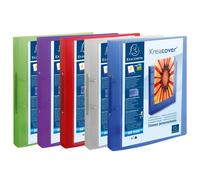 EXACOMPTA Classeur 2 anneaux 30mm polypropylène chromaline 7/10e Krea Cover - A4 maxi - Couleurs assorties