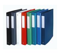 Exacompta - Réf. 51390E - 1 Classeur rigide avec étiquette OPAK - 4 anneaux ronds diamètre 30 mm - Dos 40 mm - Dimensions extérieures : 32 x 26,8 cm - Format à classer A4 Maxi - 4 couleurs aléatoires