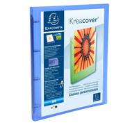 EXACOMPTA Classeur 4 anneaux 15mm polypropylène Chromaline 5/10e Krea Cover - A4 - Couleurs assorties