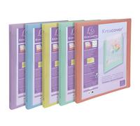 EXACOMPTA Classeur 4 anneaux 15mm polypropylène Kreacover Pastel - A4 - Couleurs assorties