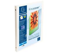 Exacompta Classeur PP souple personnalisable 1 poche Réf. 51189E 4 anneaux 15 mm Dos 20 mm A4 Blanc
