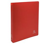 EXACOMPTA Classeur 4 anneaux 30 mm polypropylène Opaque A4 maxi Rouge