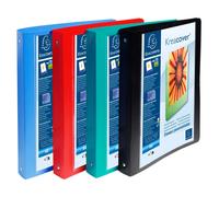 EXACOMPTA Classeur 4 anneaux 30mm polypropylène opaque 7/10e Krea Cover - A4 maxi - Couleurs assorties