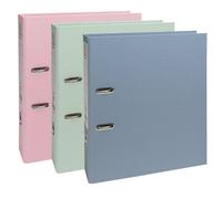 Exacompta - Réf. 53239E - Carton de 10 classeurs à levier A4 Prem'Touch AUTENTIK - Dos de 80 mm - Mécanique 80 mm - Dimensions extérieures : 32 x 28,5 x 8 cm - Format à classer A4 - Assortis