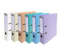 Exacompta Classeur à levier A4 Prem'Touch – Carton robuste 28/10e – Dos 7 cm – Assortis pastel