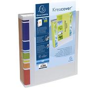 EXACOMPTA Classeur à levier Prem'Touch personnalisable PVC A4 Dos 80 mm Blanc