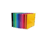 Exacompta Classeur/Cahier Iderama Carte/4 Anneaux/Dos 2cm, Fermeture À Élastique. Coloris Assortis