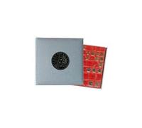 Exacompta - Réf. 96101E - 1 classeur pour collection de pièces de monnaie + 5 feuilles 43 cases (total 215 compartiments) recharge réf.96006E - Format : 24,5x25cm - Couverture toile - Coloris noir