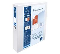EXACOMPTA Classeur personnalisable rigide 2 poches KreaCover - 2 anneaux en D 50mm - A4 maxi