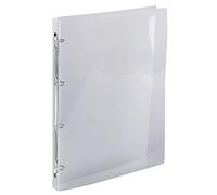 Exacompta Classeur souple Polypro Cristal 4 anneaux Ø15 mm Dos 20 mm A4