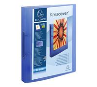 EXACOMPTA Classeur 2 anneaux 30mm polypropylène chromaline 7/10e Krea Cover - A4 maxi - Couleurs assorties