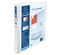 EXACOMPTA Classeur PP personnalisable Kreacover - 2 anneaux en D 30mm - A4 maxi - Blanc
