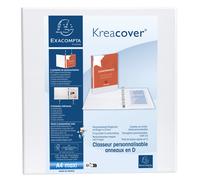 EXACOMPTA Classeur PP personnalisable Kreacover - 2 anneaux en D 50mm - A4 maxi - Blanc