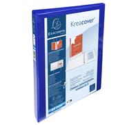 EXACOMPTA Classeur PP personnalisable Kreacover - 4 anneaux en D 15mm - A4 maxi - Bleu