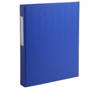 EXACOMPTA Classeur rembordé polypropylène 2 anneaux ronds de 25mm sur 3eme de couverture - Bleu