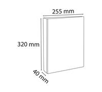 EXACOMPTA Classeur rembordé polypropylène 2 anneaux ronds de 25mm sur 3eme de couverture - Couleurs assorties