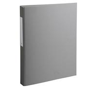 EXACOMPTA Classeur rembordé polypropylène 2 anneaux ronds de 25mm sur 3eme de couverture - Gris