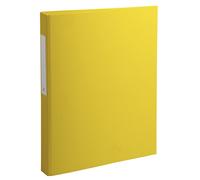 EXACOMPTA Classeur rembordé polypropylène 2 anneaux ronds de 25mm sur 3eme de couverture - Jaune