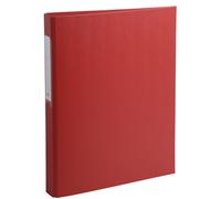 EXACOMPTA Classeur rembordé polypropylène 2 anneaux ronds de 25mm sur 3eme de couverture - Rouge