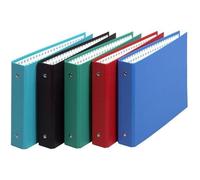 Exacompta - Réf 51059E - Classeur rembordé Polypro - 2 anneaux ronds diamètre 25 mm - Dos 40 mm - Dimensions extérieures: 16,5x24cm - Formats à classer 12,50x20cm et 14,8x21cm -5 couleurs aléatoires