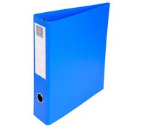 EXACOMPTA Classeur rembordé PVC 4 anneaux en D de 50mm en 3ème de couverture - A4 maxi - Bleu