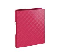 Exacompta - réf. 54925E - 1 Classeur rigide Pelliculé gaufré 1928 - 2 anneaux ronds diamètre 30 mm - Dos 40 mm - Dimensions extérieures : 32 x 26 cm - Format à classer A4 - Coloris : framboise