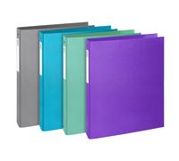 EXACOMPTA Classeur rigide 4 anneaux 30mm Teksto - A4 - Couleurs assorties