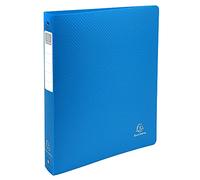 Exacompta Classeur 4 anneaux polypropylène OPAK rigide 10/10e 30 mm A4 Maxi Bleu clair