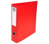 Exacompta Classeur rembordé PVC 51745E – 4 anneaux D 50 mm, dos 70 mm – A4 Maxi rouge