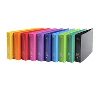 EXACOMPTA Classeur rigide rembordé pour fiches bristol 125x200mm 2 anneaux 25mm Iderama - Couleurs assorties