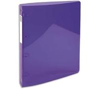 Exacompta Classeur souple 4 anneaux IDERAMA A4 30 mm Dos 4 cm Polypropylène Violet