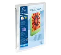 Exacompta Classeur souple 4 anneaux 15 mm Kreacover personnalisable A4 polypropylène translucide - Dos 2 cm - Incolore