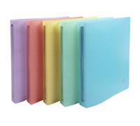 Exacompta Classeur souple 4 anneaux 30 mm A4 Chromaline - Polypropylène - Dos 4 cm - Assortis pastel
