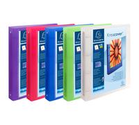 Exacompta Classeur souple 4 anneaux 30 mm Kreacover personnalisable A4 polypropylène translucide - Dos 4 cm - Assortis