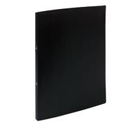 Exacompta Classeur souple réf. 54191E A4 avec étiquette OPAK 2 anneaux Ø15 mm Dos 20 mm Noir 32x25 cm