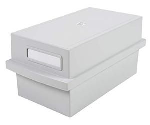 Exacompta Classic Bac à fiches 24 x 13,30 x 11,20 cm Gris Lumière