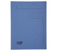 Exacompta Clean Safe Chemise dossier 2 rabats pour documents A4 traité antimicrobien - Couverture en carte 400g bleue - Lot de 5