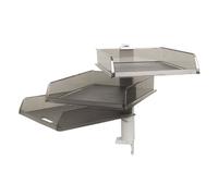 EXACOMPTA Colonne pivotante 3 corbeilles à courrier B4 Office - Gris transparent