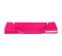 Exacompta Corbeille à courrier COMBO MIDI 34×25×6,5 cm A4+ 500 feuilles framboise glossy
