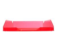 EXACOMPTA Corbeille à courrier Combo Midi translucide grainé Linicolor - Framboise