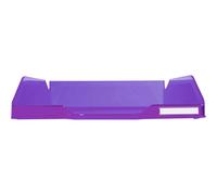 Exacompta - Réf. 11319D - 1 corbeille à courrier COMBO MIDI - dimensions utiles 34 x 25 x 6,5 cm - pour format A4+ - peut contenir 500 feuilles - couleur violet translucide