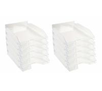 Exacompta Corbeille à courrier ECOTRAY cristal A4+ 345x255x65 mm (mod. 12323D)