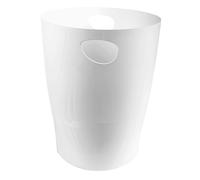 Exacompta Corbeille à papier 15 L Ecobin Autentik recyclée - Design scandinave - Blanc