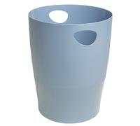 Exacompta Corbeille à papier 15 L Ecobin Autentik recyclée - Design scandinave - Bleu gris