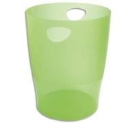 Exacompta Corbeille à papier ECOBIN 45397D 15 L avec poignées translucide vert pomme