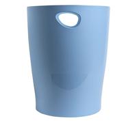 Exacompta - Réf. 45309D - 1 corbeille à papier, poubelle ECOBIN BeeBlue avec poignées - Volume 15 litres - Dimensions 26,3 x 26,3 x 33,5 cm - Pour bureau ou maison - couleur bleu clair