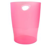 Exacompta Corbeille à papier Ecobin 15 L framboise translucide