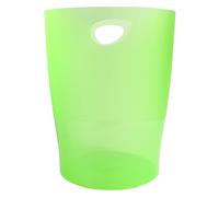 Exacompta Corbeille à papier ECOBIN 45397D 15 L avec poignées translucide vert pomme
