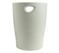 Exacompta - Corbeille à papier Ecobin 45306D - 15 L, poignées, 26,3 x 26,3 x 33,5 cm, gris